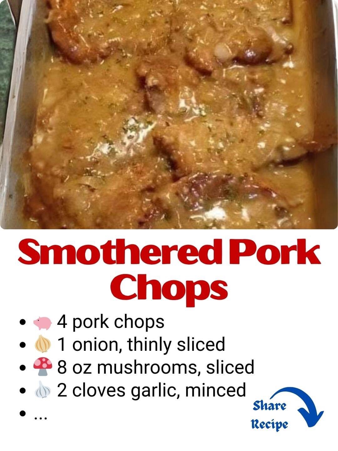 Smothered Pork Chops - Mummy Recipes